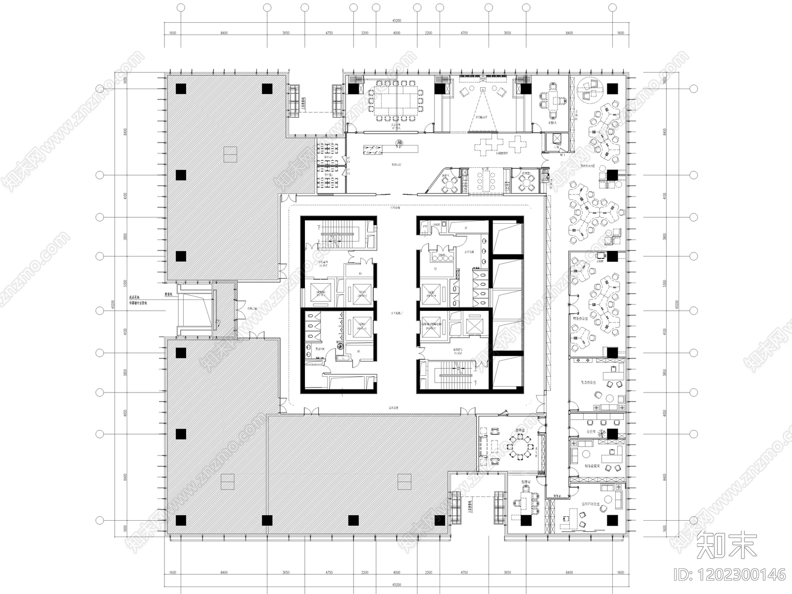 29套办公空间办公室CAD平面图合集cad施工图下载【ID:1202300146】