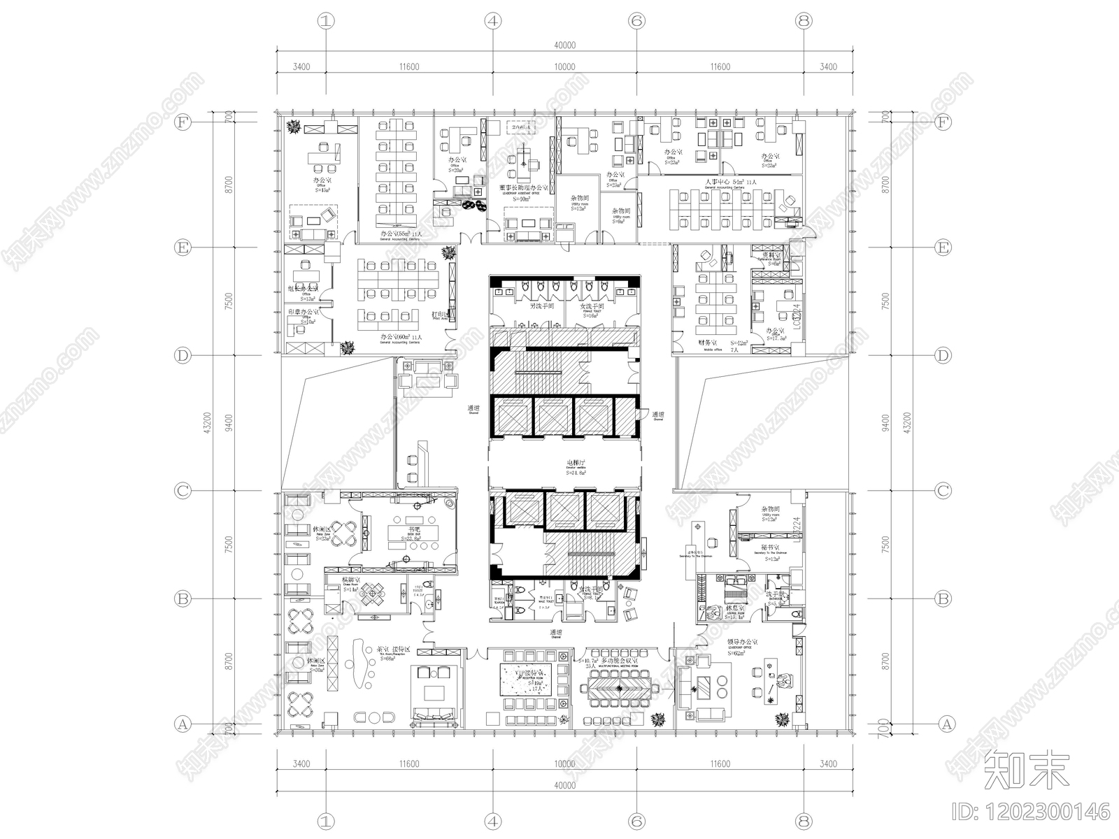 29套办公空间办公室CAD平面图合集cad施工图下载【ID:1202300146】