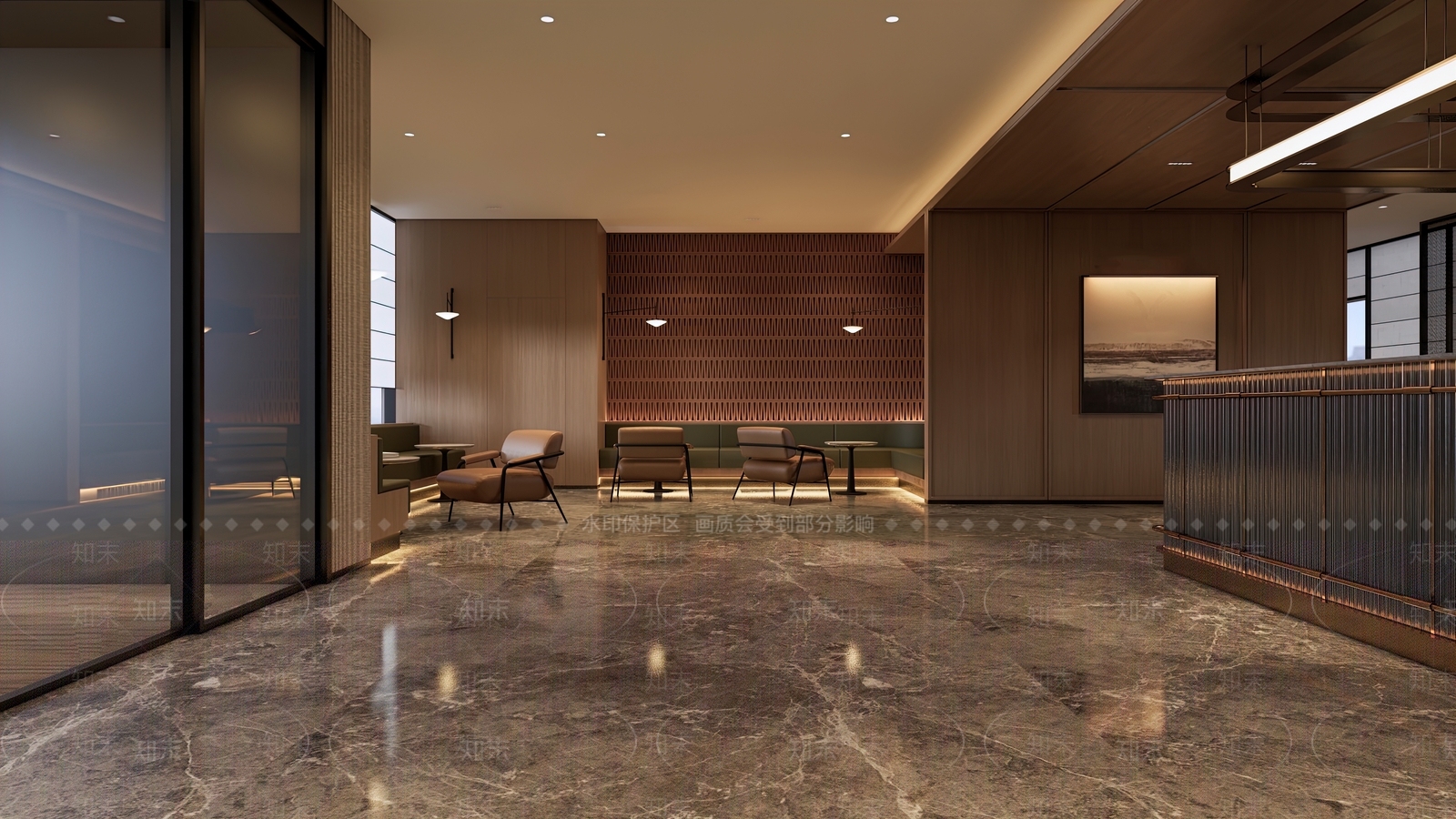 现代酒店大堂SU模型下载【ID:1202313856】