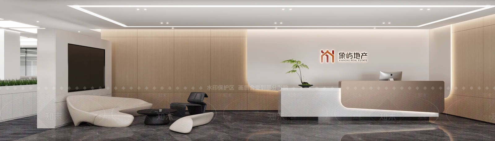 现代办公大堂SU模型下载【ID:1202317068】
