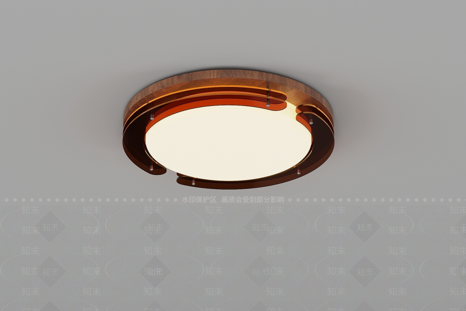 侘寂中古吸顶灯3D模型下载【ID:1202319546】