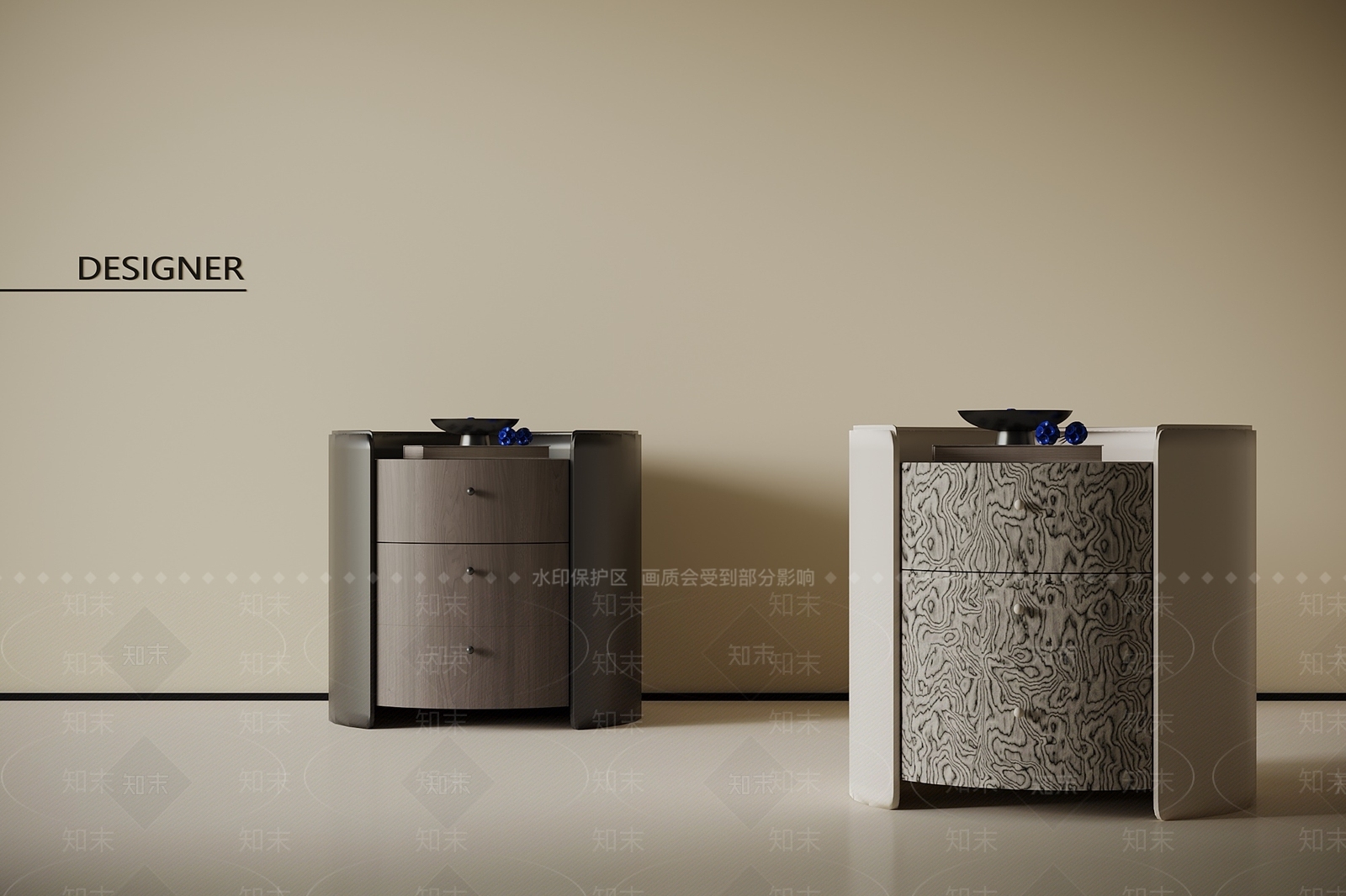 现代意式床头柜SU模型下载【ID:1202320458】