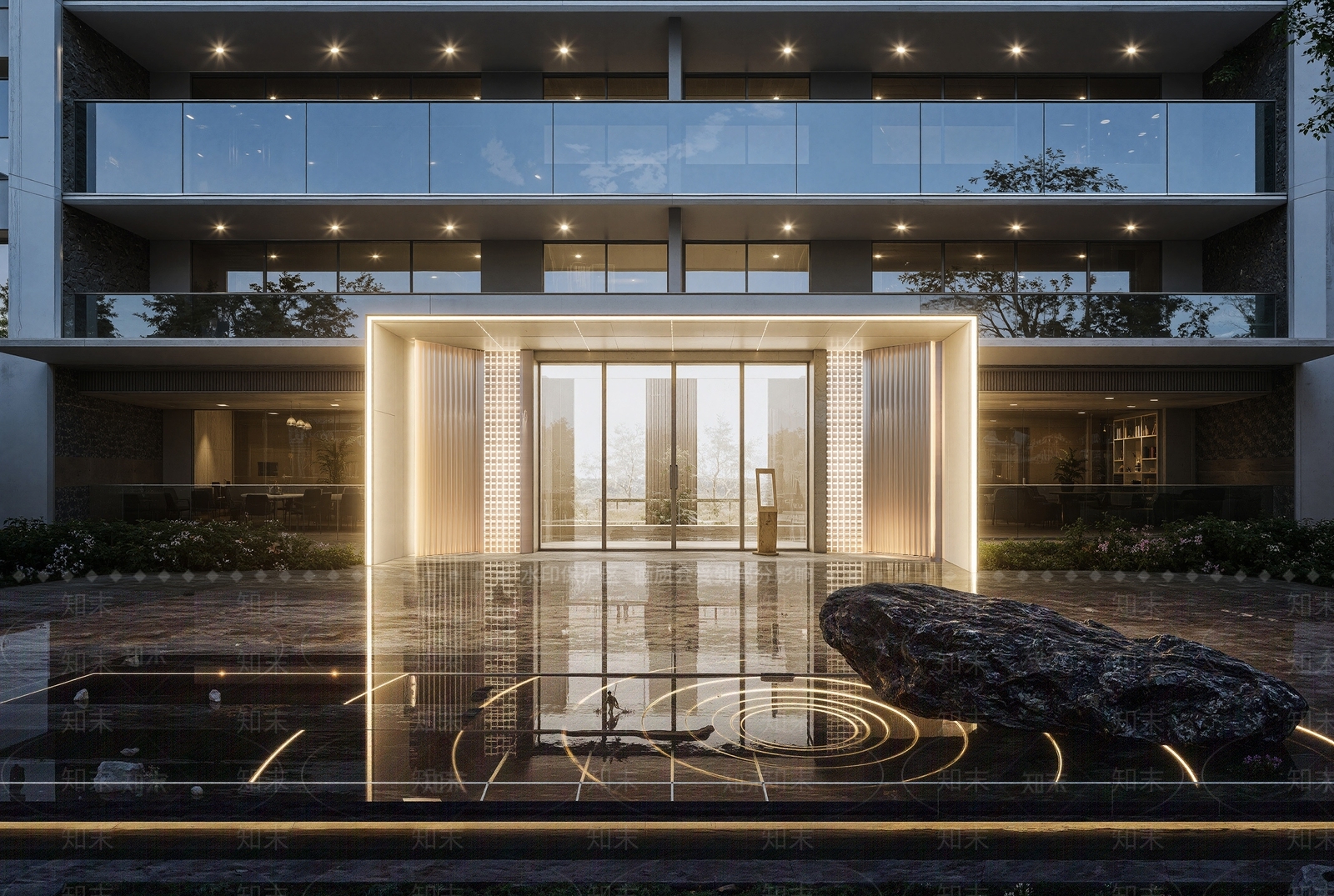 现代轻奢多层住宅SU模型下载【ID:1202320678】