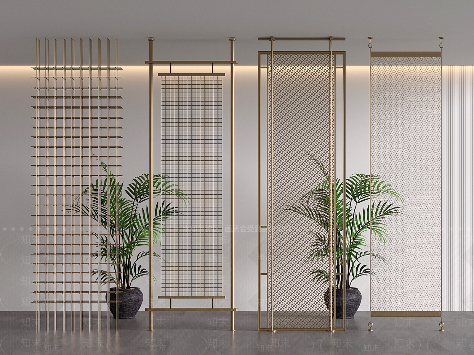 现代隔断3D模型下载【ID:1202321892】