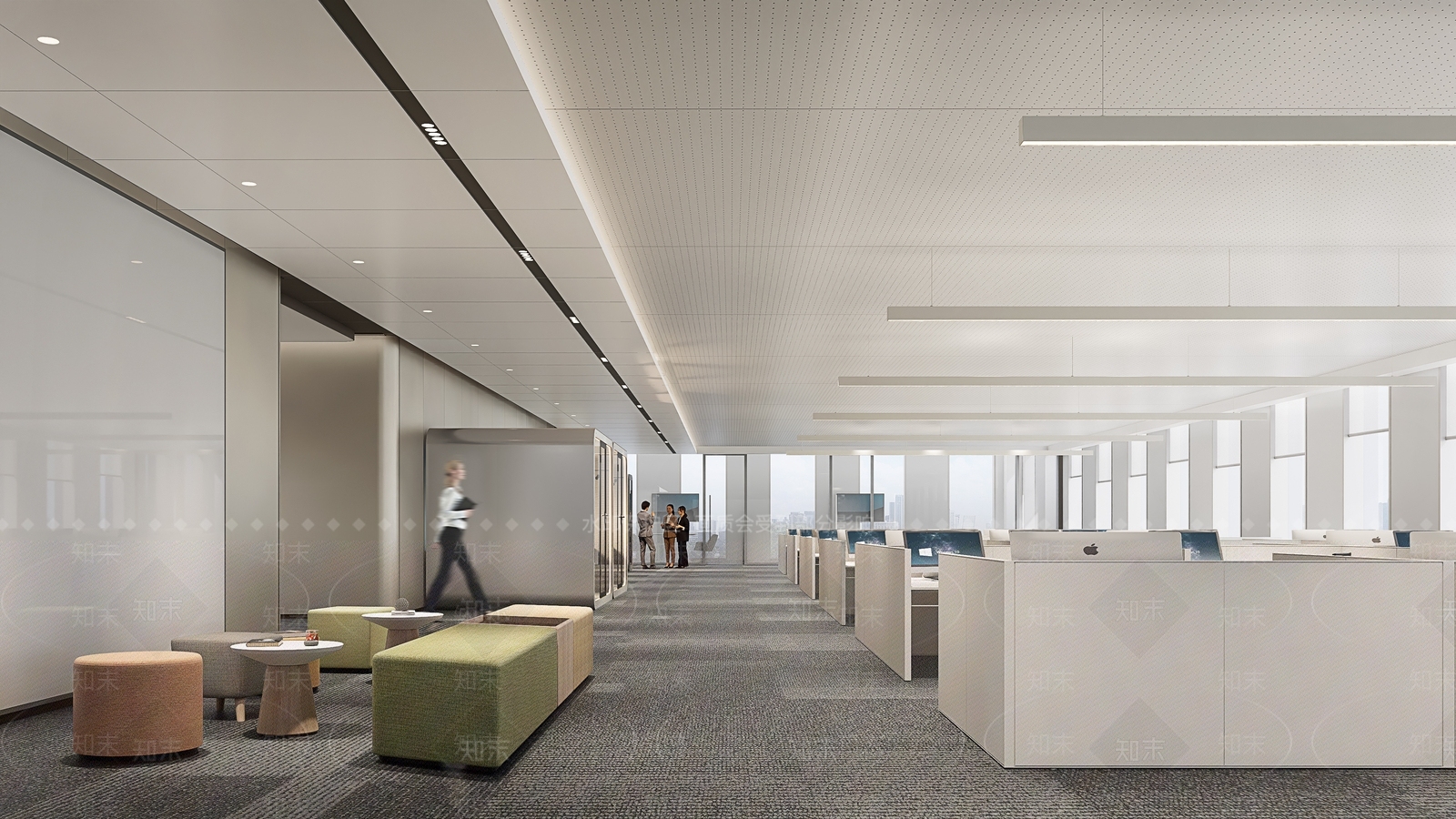 现代简约办公室SU模型下载【ID:1202321900】