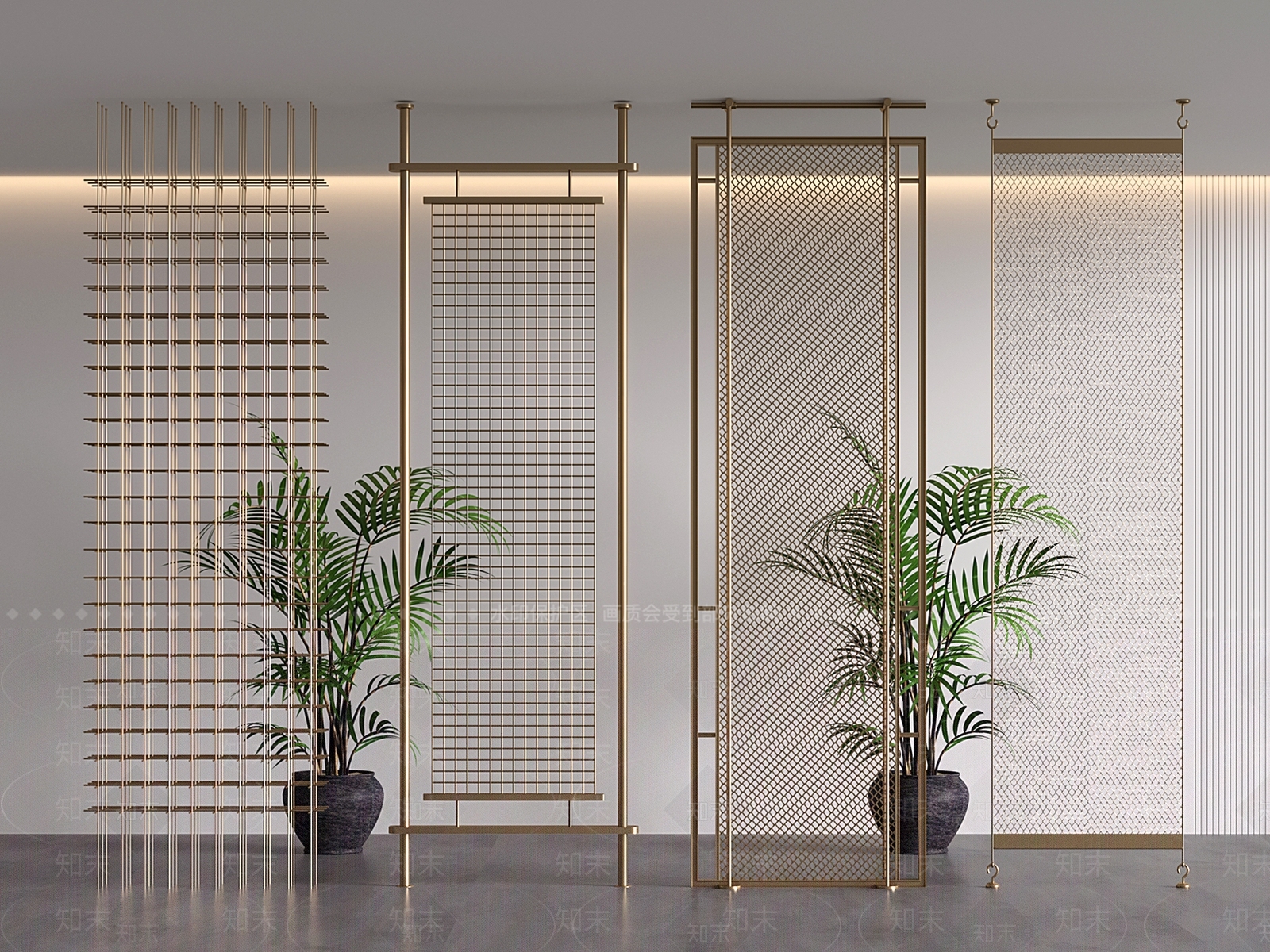 现代隔断SU模型下载【ID:1202321975】
