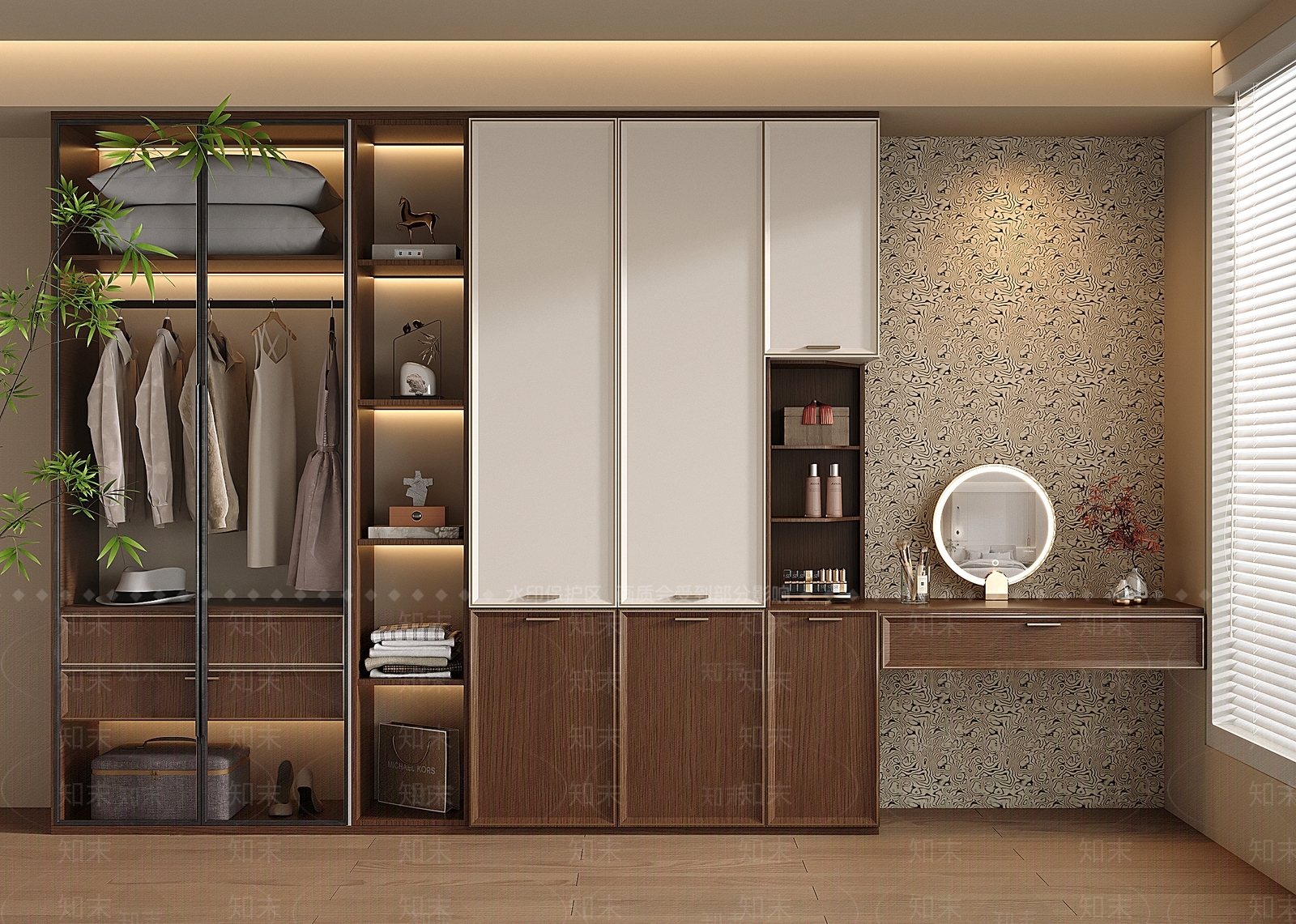 新中式中式衣柜3D模型下载【ID:1202326142】