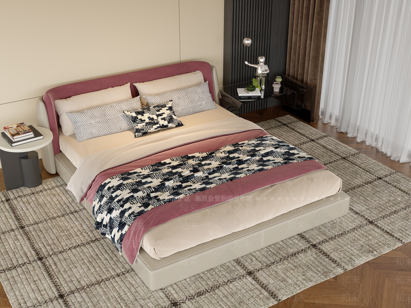 现代家居卧室SU模型下载【ID:1202328263】
