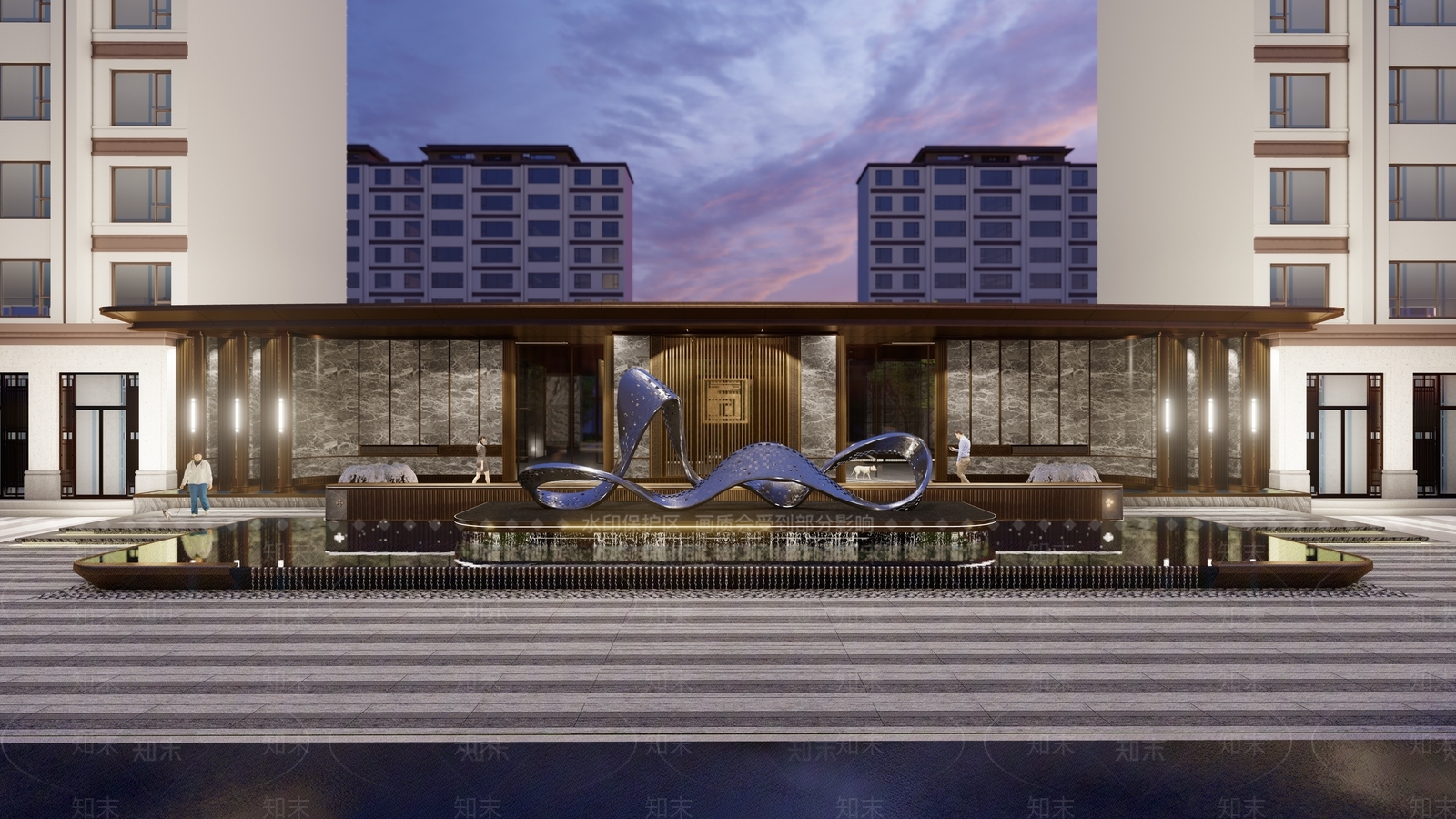 现代轻奢入口大门SU模型下载【ID:1202328490】