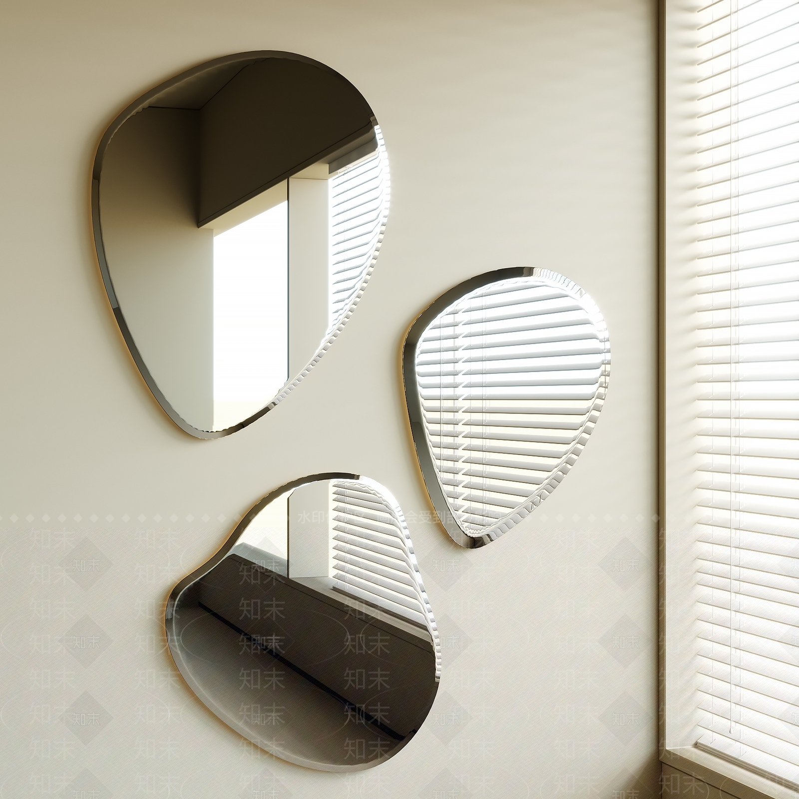 现代极简镜子SU模型下载【ID:1202336735】