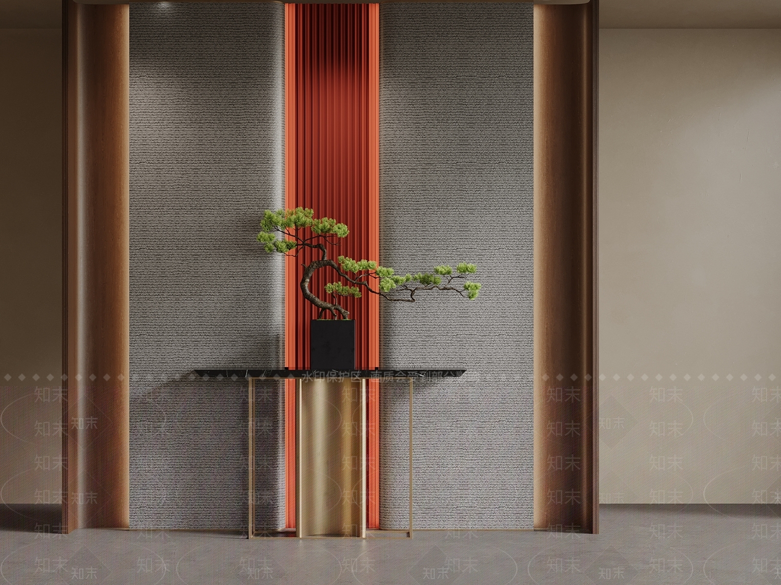 新中式隔断3D模型下载【ID:1202332650】