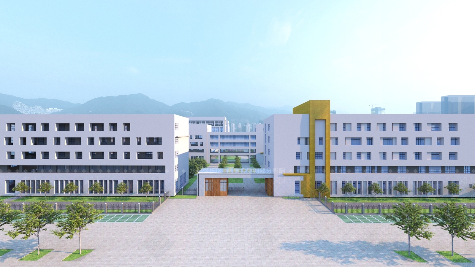 现代初中3D模型下载【ID:1202336733】