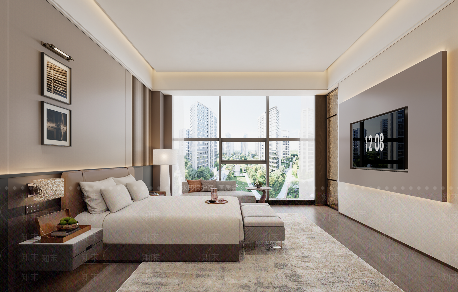 现代酒店客房SU模型下载【ID:1202341643】