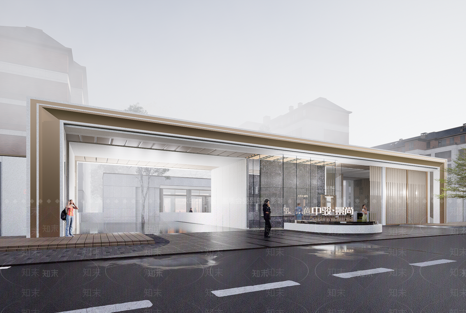 现代小区建筑SU模型下载【ID:1202340046】