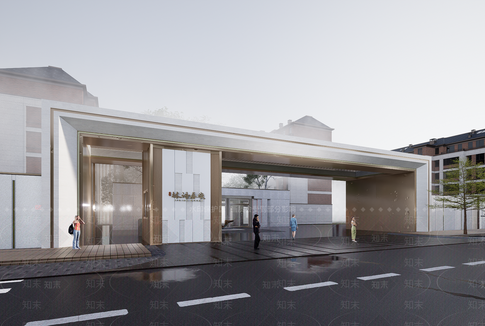 现代小区建筑SU模型下载【ID:1202340120】