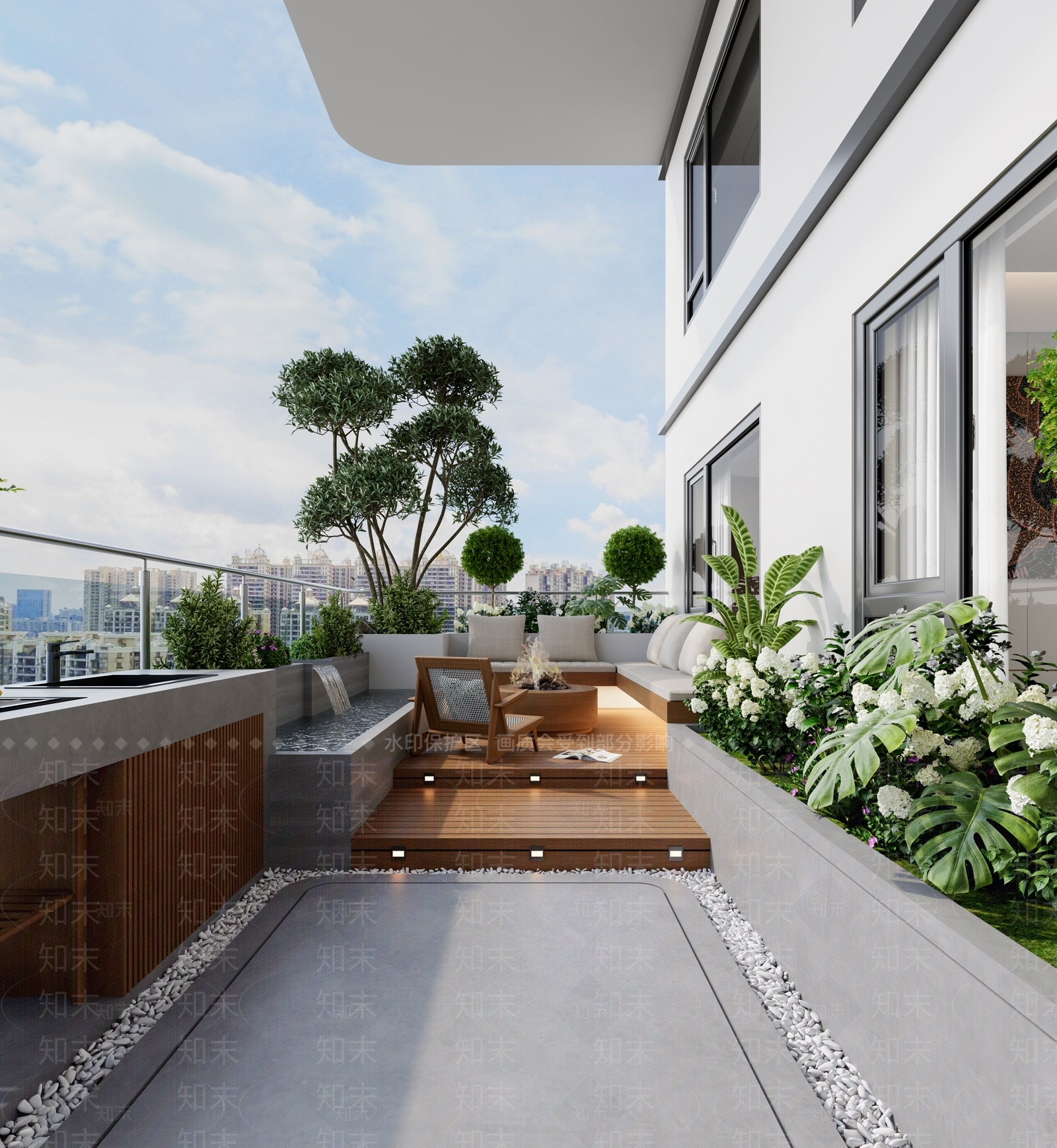 现代阳台3D模型下载【ID:1202344106】