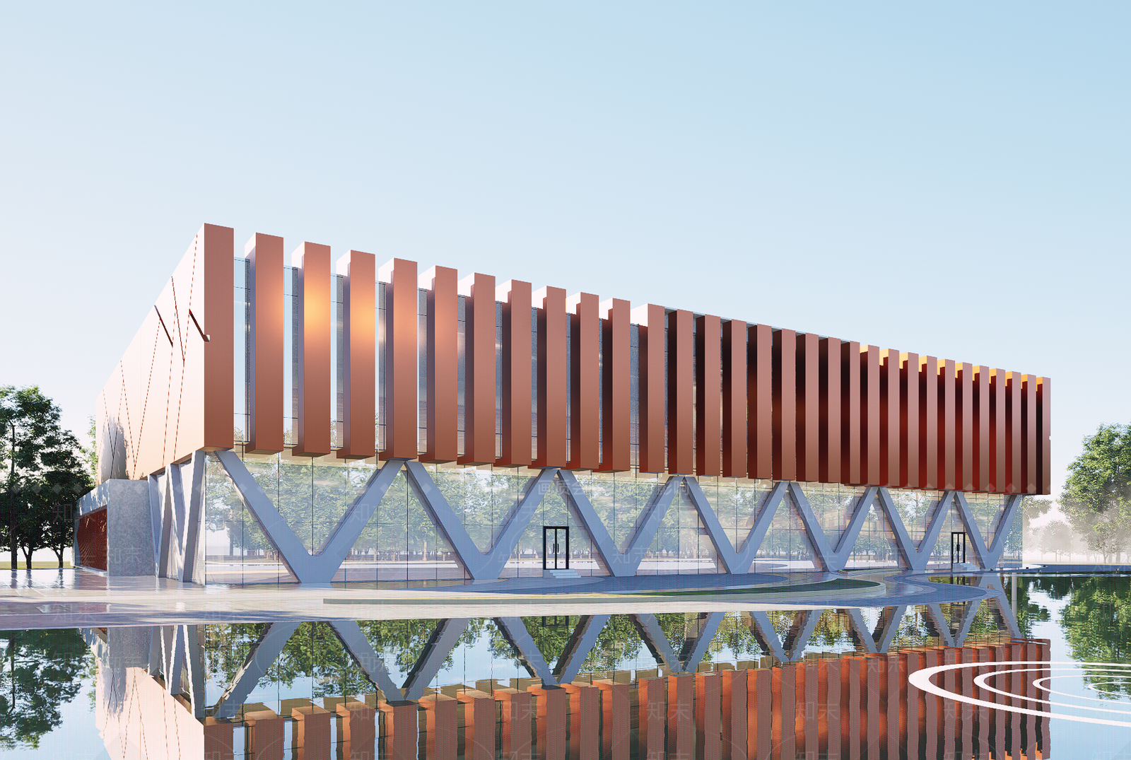 现代体育馆SU模型下载【ID:1202343817】