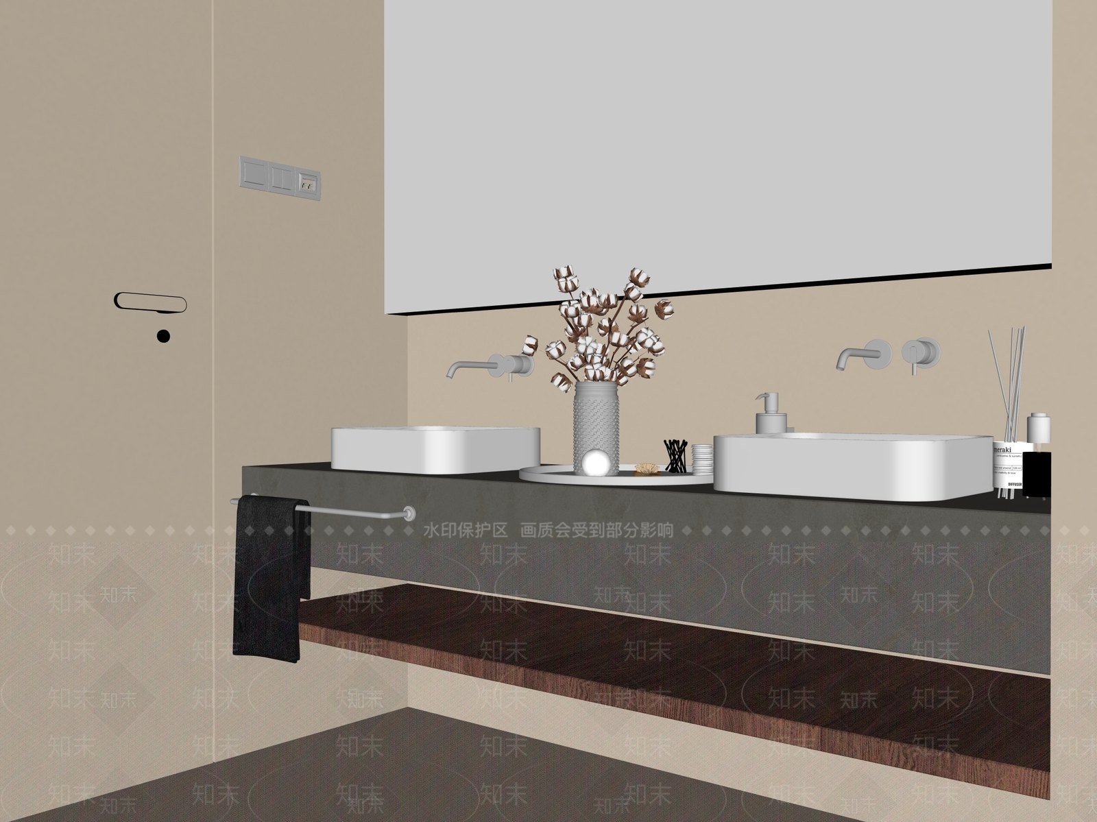 现代中古卫生间3D模型下载【ID:1202344528】