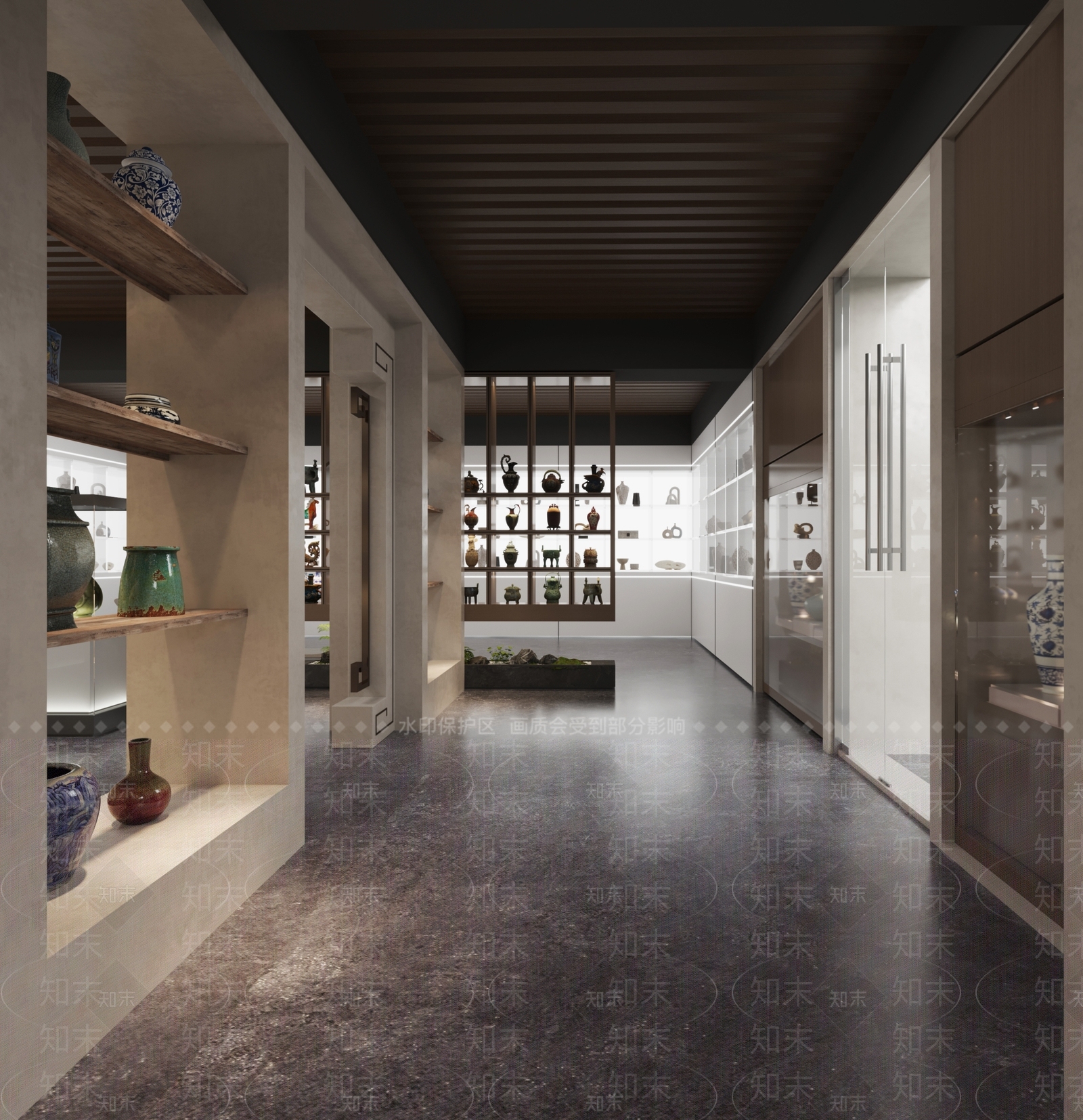 新中式侘寂其他商业空间3D模型下载【ID:1202347644】