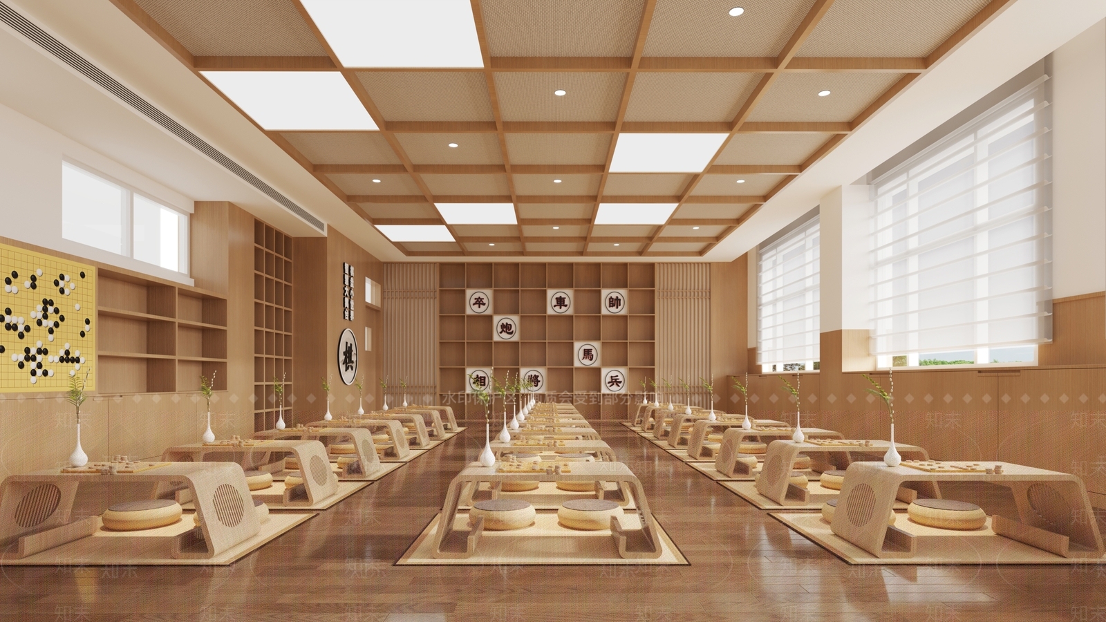 新中式现代教室3D模型下载【ID:1202347721】