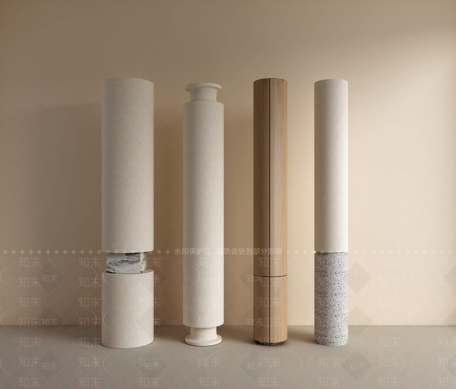 现代柱子SU模型下载【ID:1202595120】