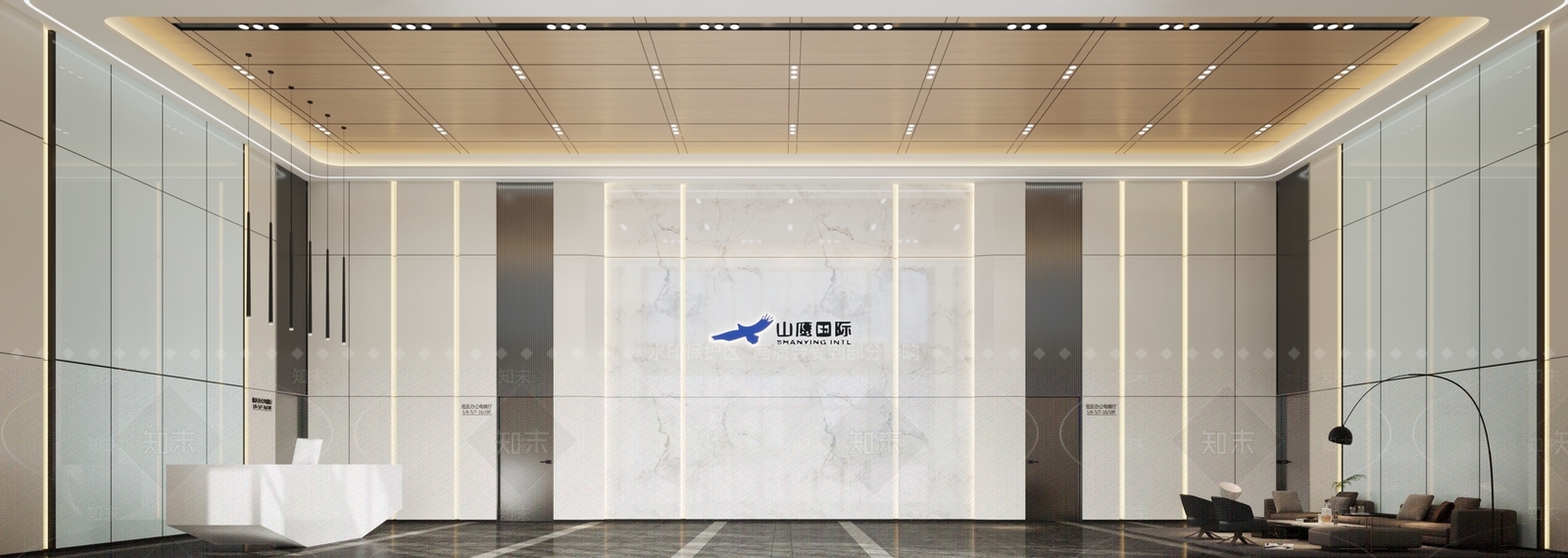 现代办公大厅3D模型下载【ID:1202349161】