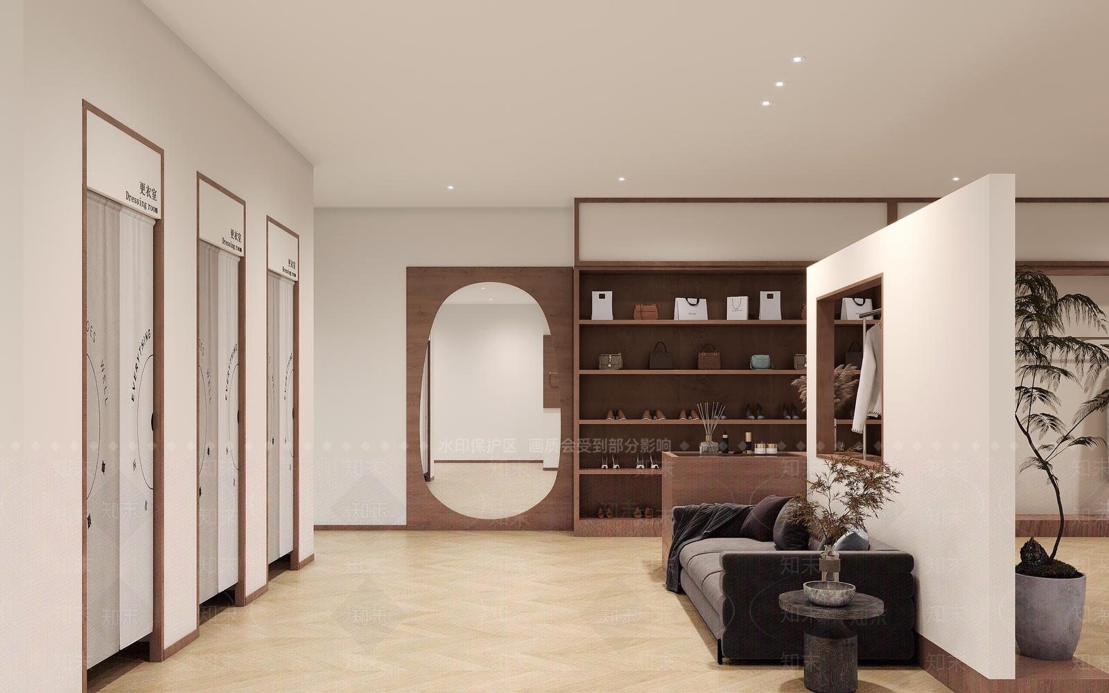 现代服装店3D模型下载【ID:1202353802】