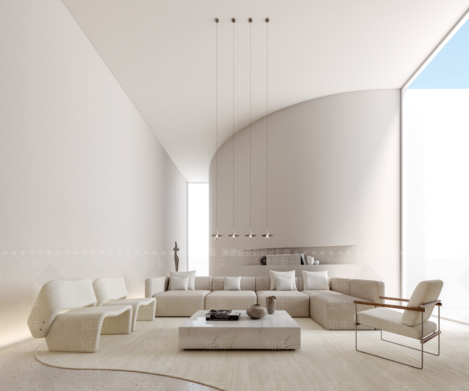 现代新中式茶室SU模型下载【ID:1202356026】