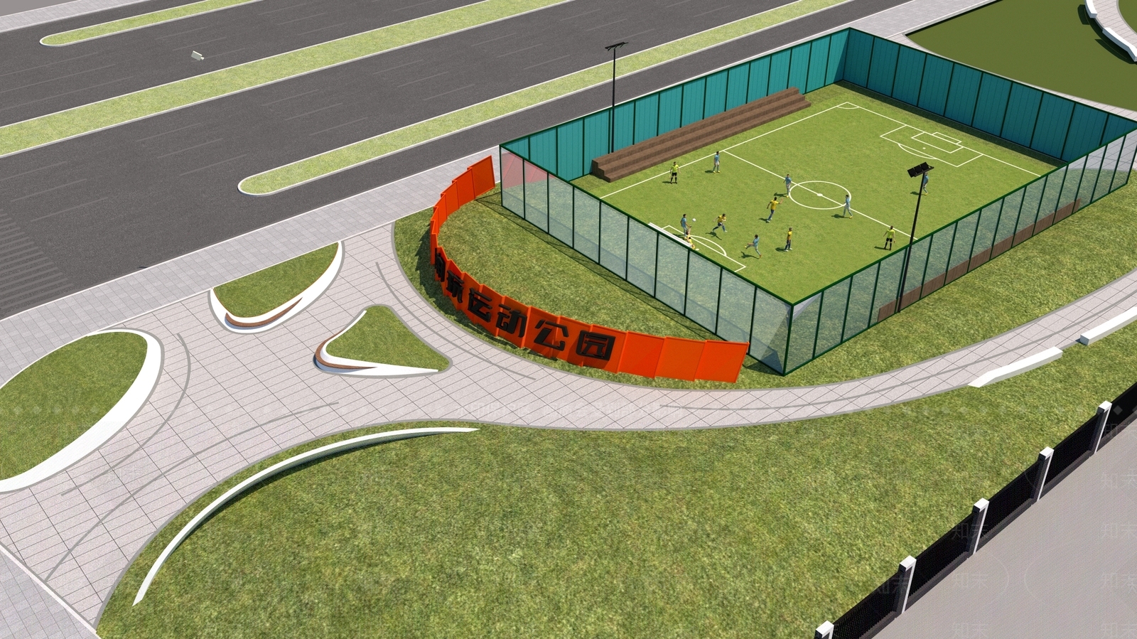 现代足球场SU模型下载【ID:1202356592】