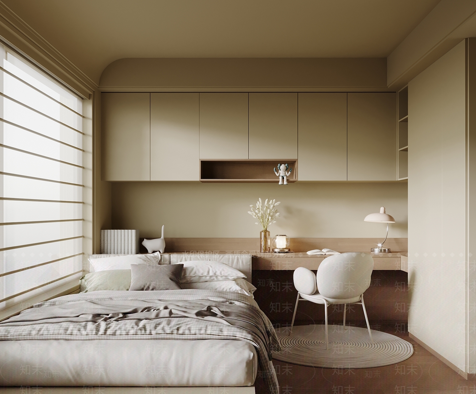 现代榻榻米卧室3D模型下载【ID:1202359641】