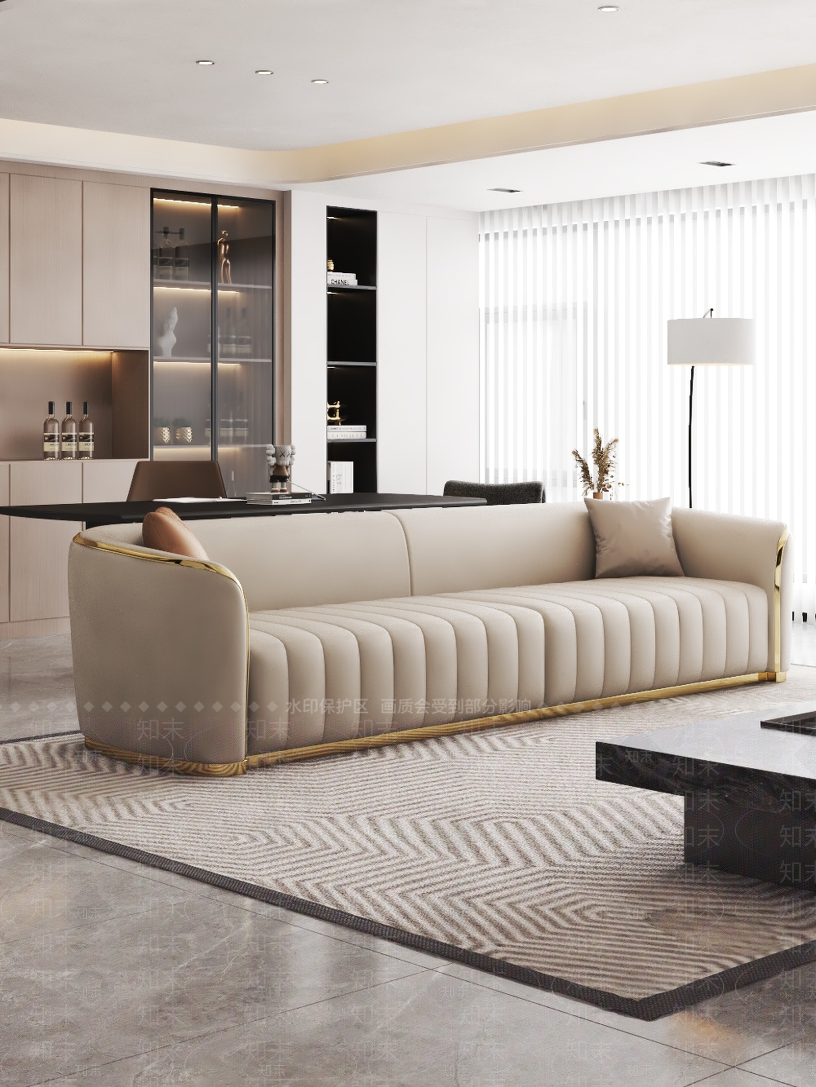 现代轻奢家居餐厅3D模型下载【ID:1202361186】