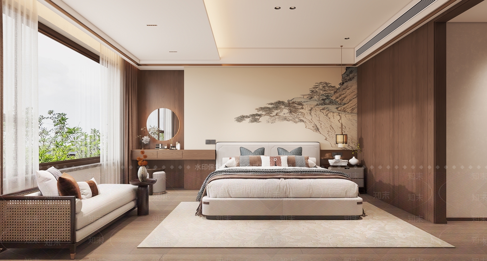 新中式中式家居客厅3D模型下载【ID:1202366081】