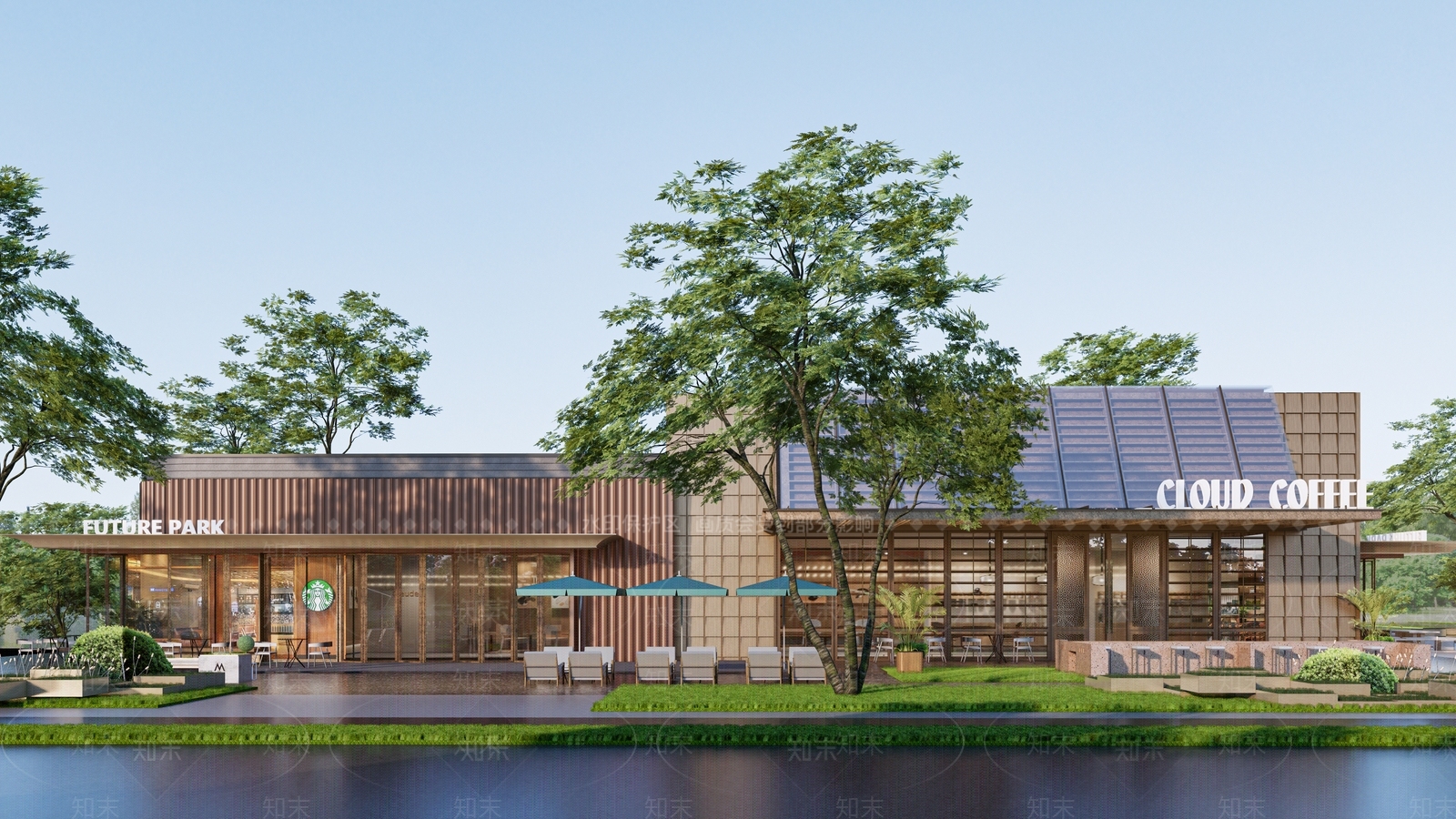 现代商业街SU模型下载【ID:1202365163】