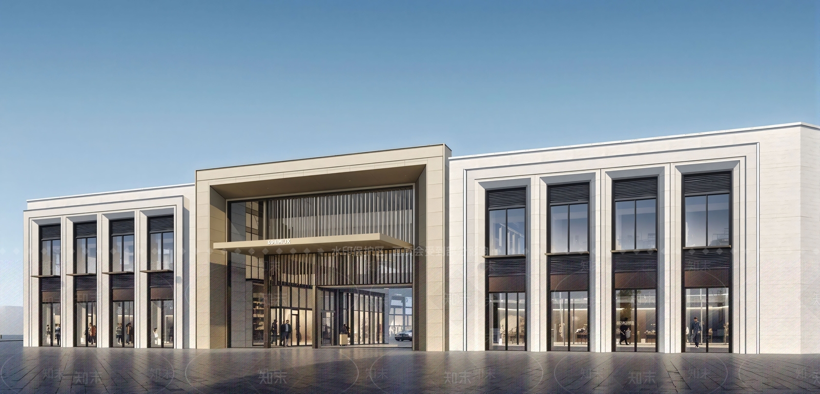 现代商业街SU模型下载【ID:1202366713】