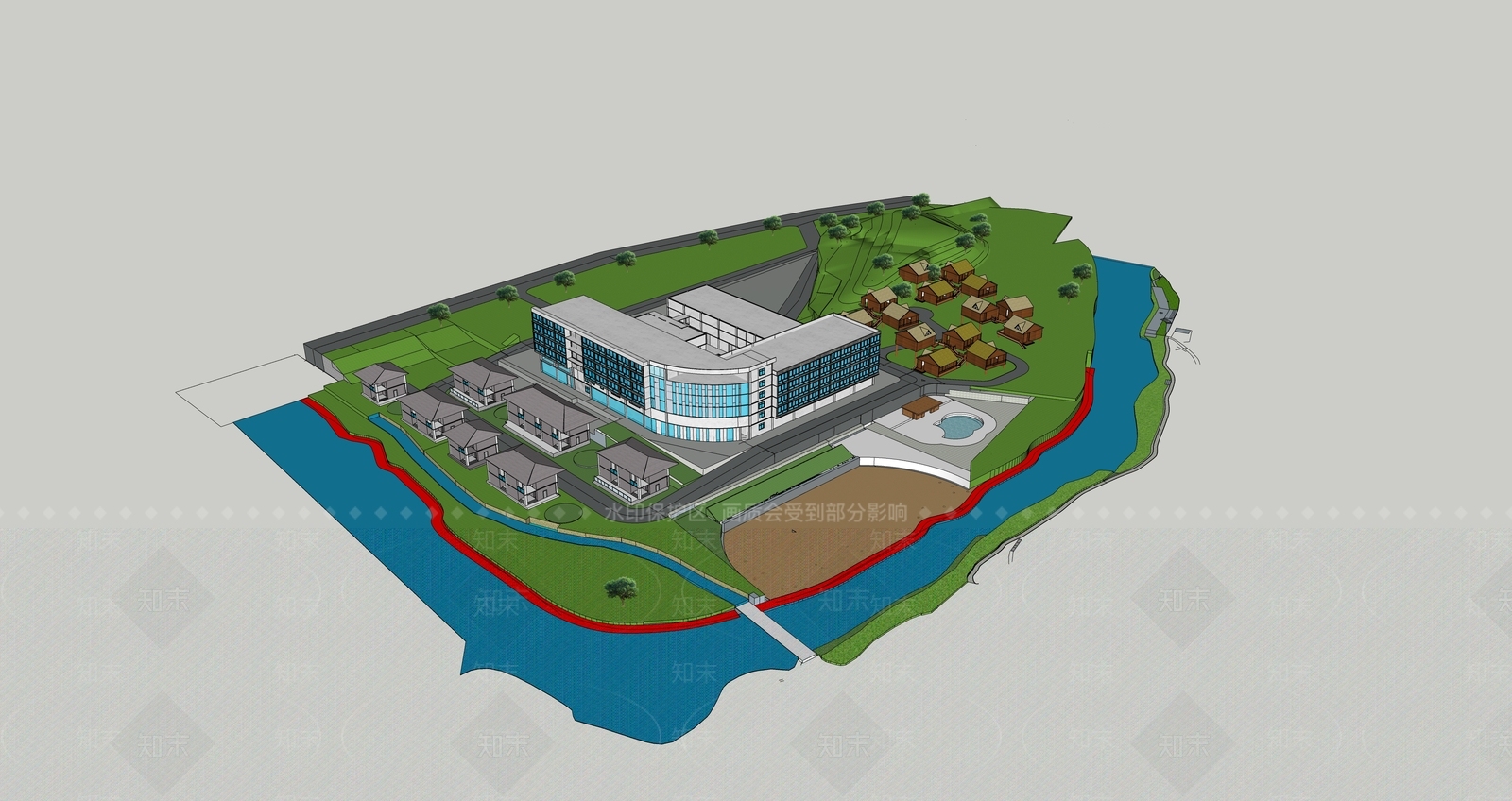 现代小公建SU模型下载【ID:1202367592】