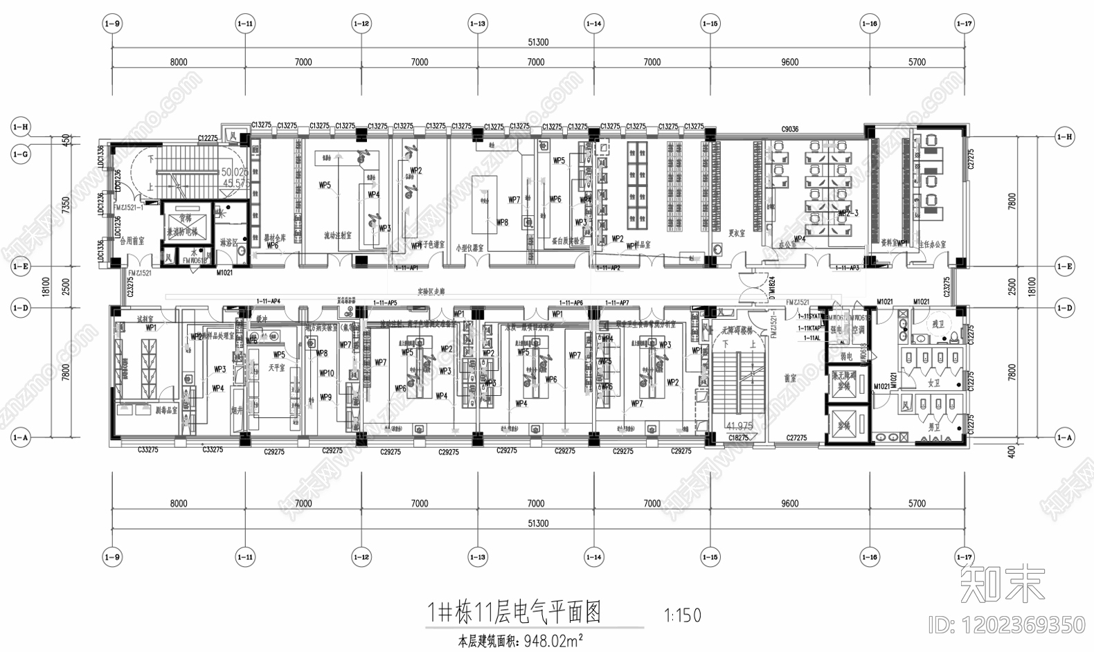 现代实验室cad施工图下载【ID:1202369350】