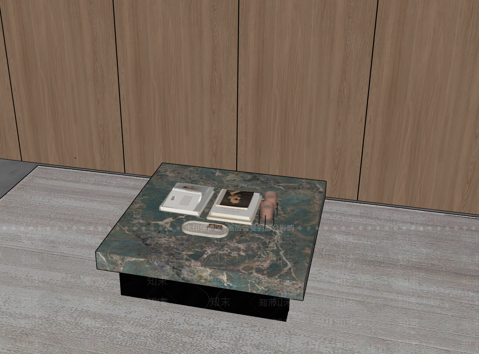 现代轻奢茶几SU模型下载【ID:1202369615】