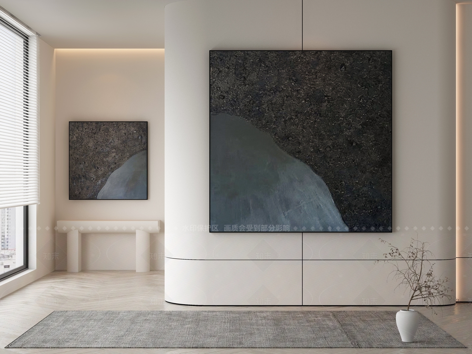 现代侘寂挂画3D模型下载【ID:1205774053】