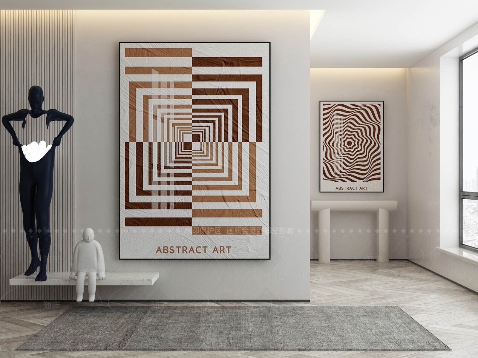 现代侘寂挂画3D模型下载【ID:1205774078】