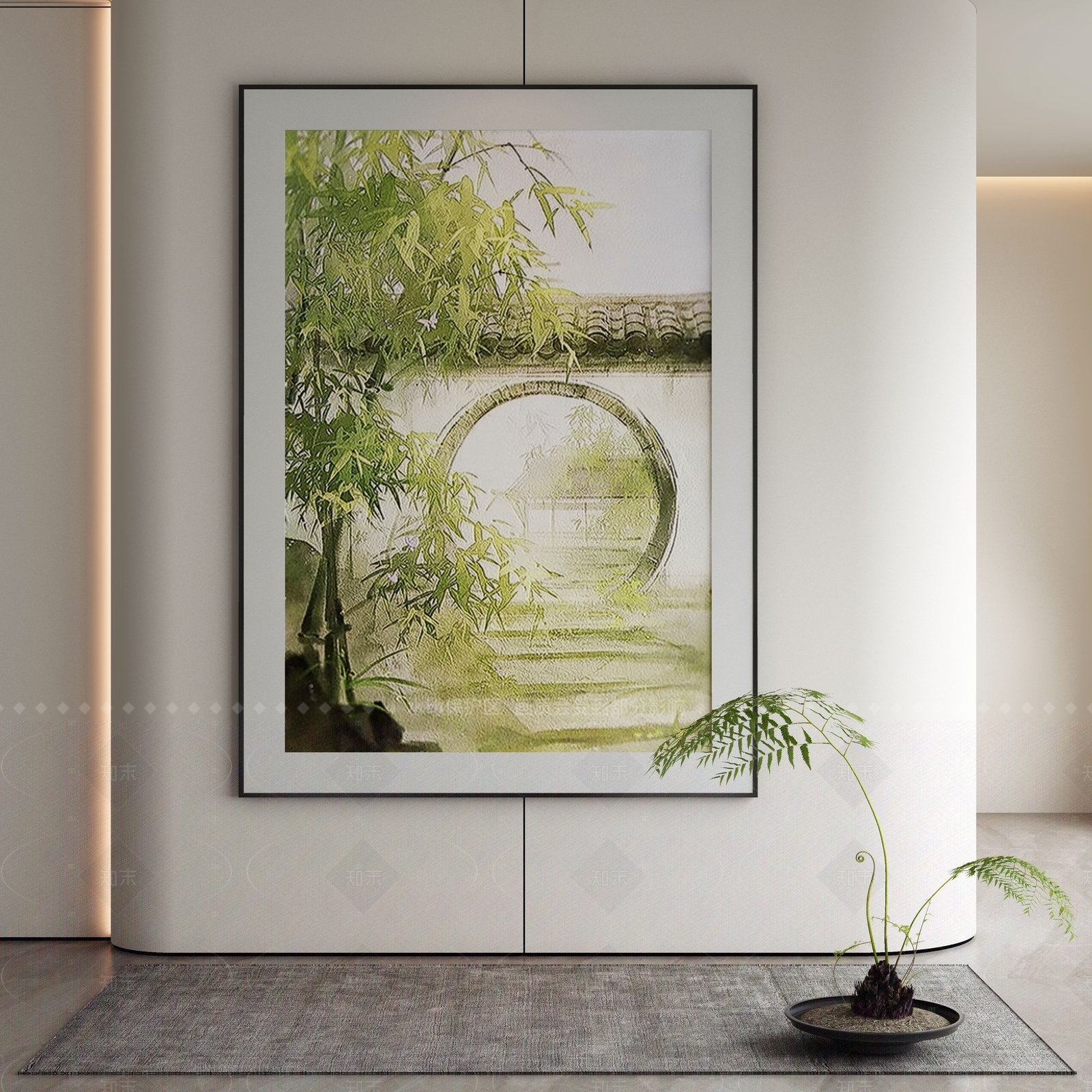 现代侘寂挂画3D模型下载【ID:1205812642】
