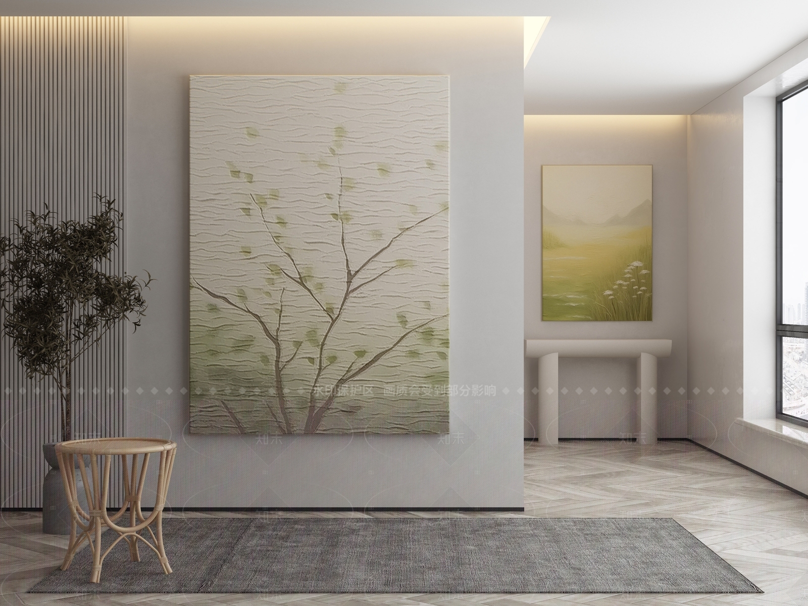 现代侘寂挂画3D模型下载【ID:1205812605】