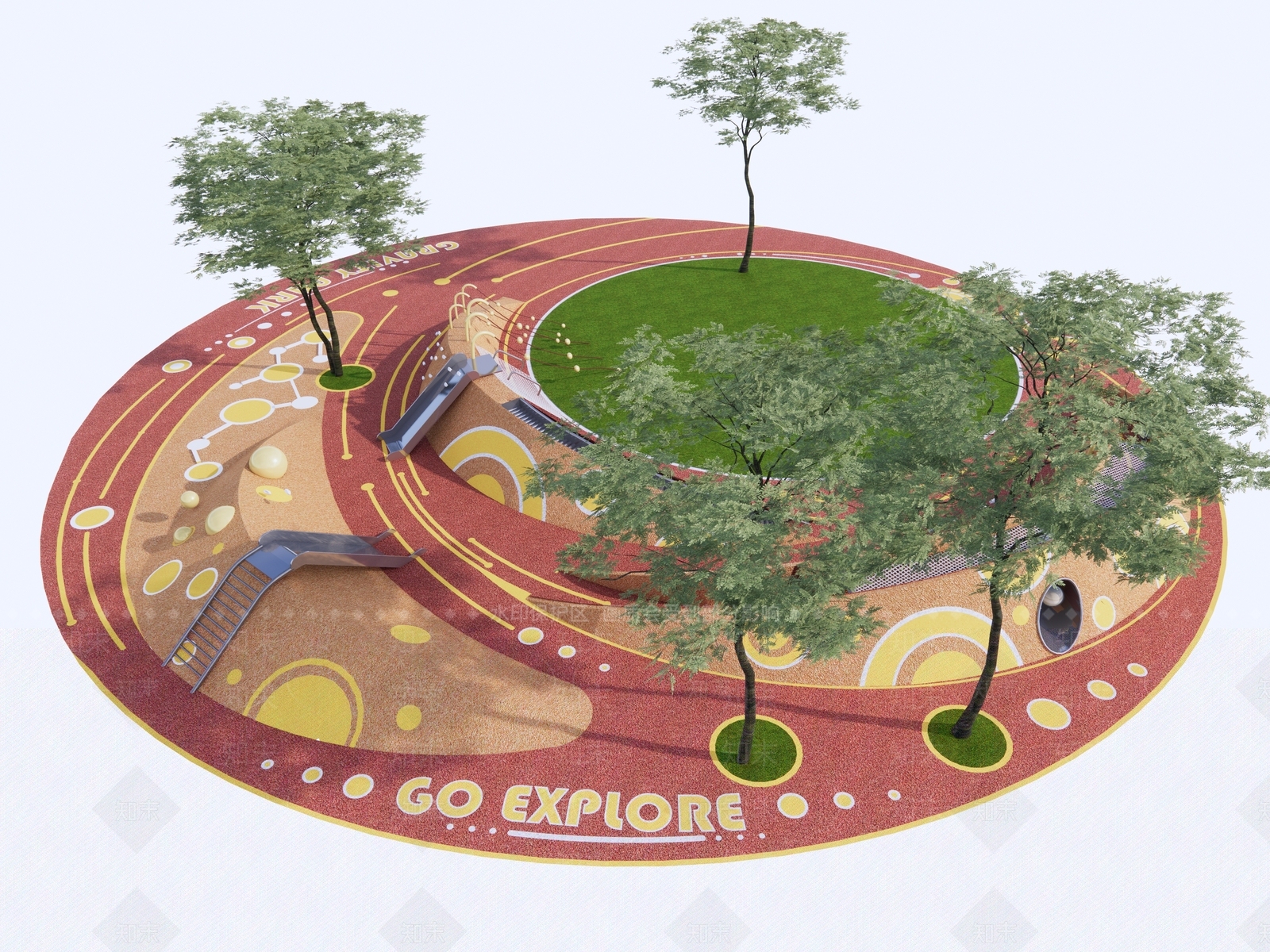 现代儿童游乐空间SU模型下载【ID:1202373924】