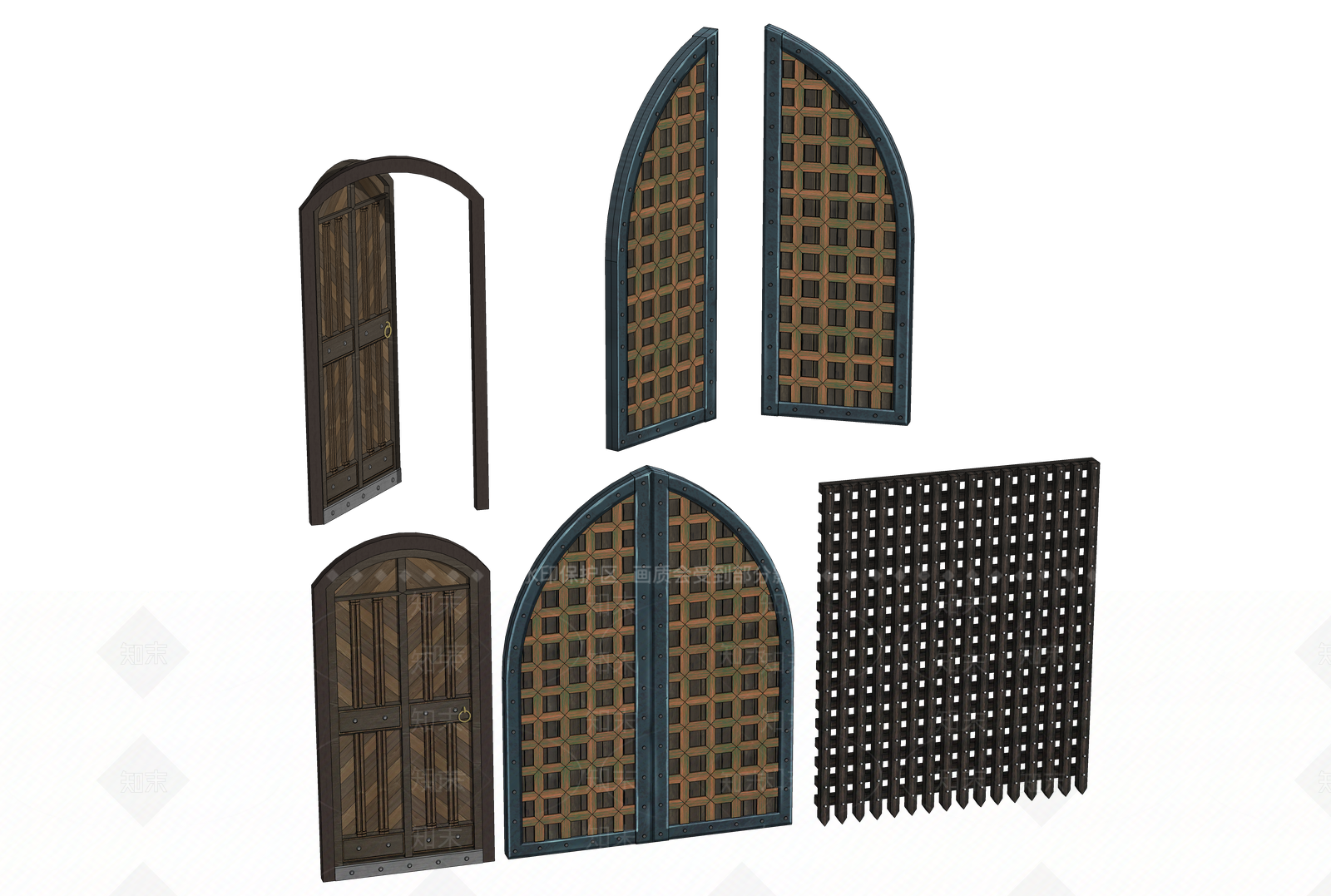 欧式大门SU模型下载【ID:1202375662】