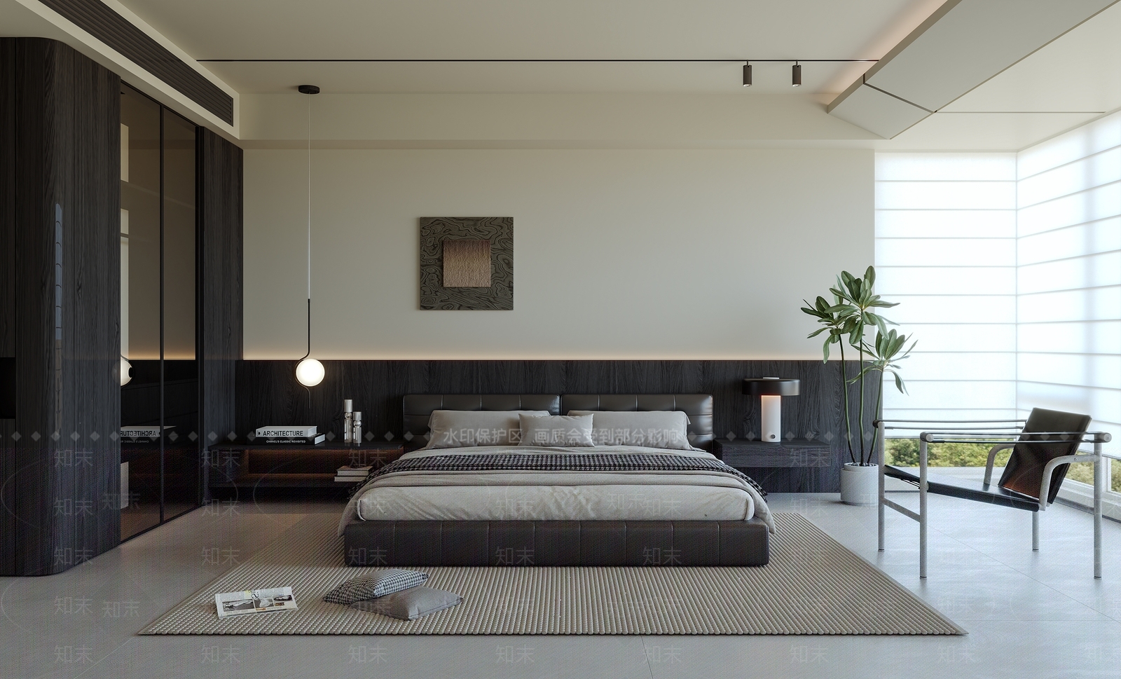 现代简约家居卧室3D模型下载【ID:1202375859】