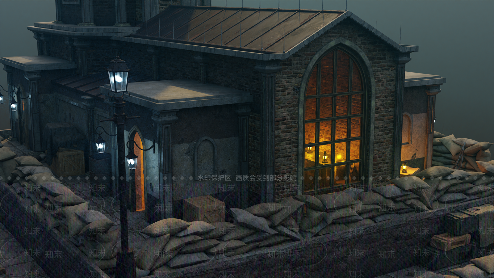 欧式复古风格建筑SU模型下载【ID:1202376206】