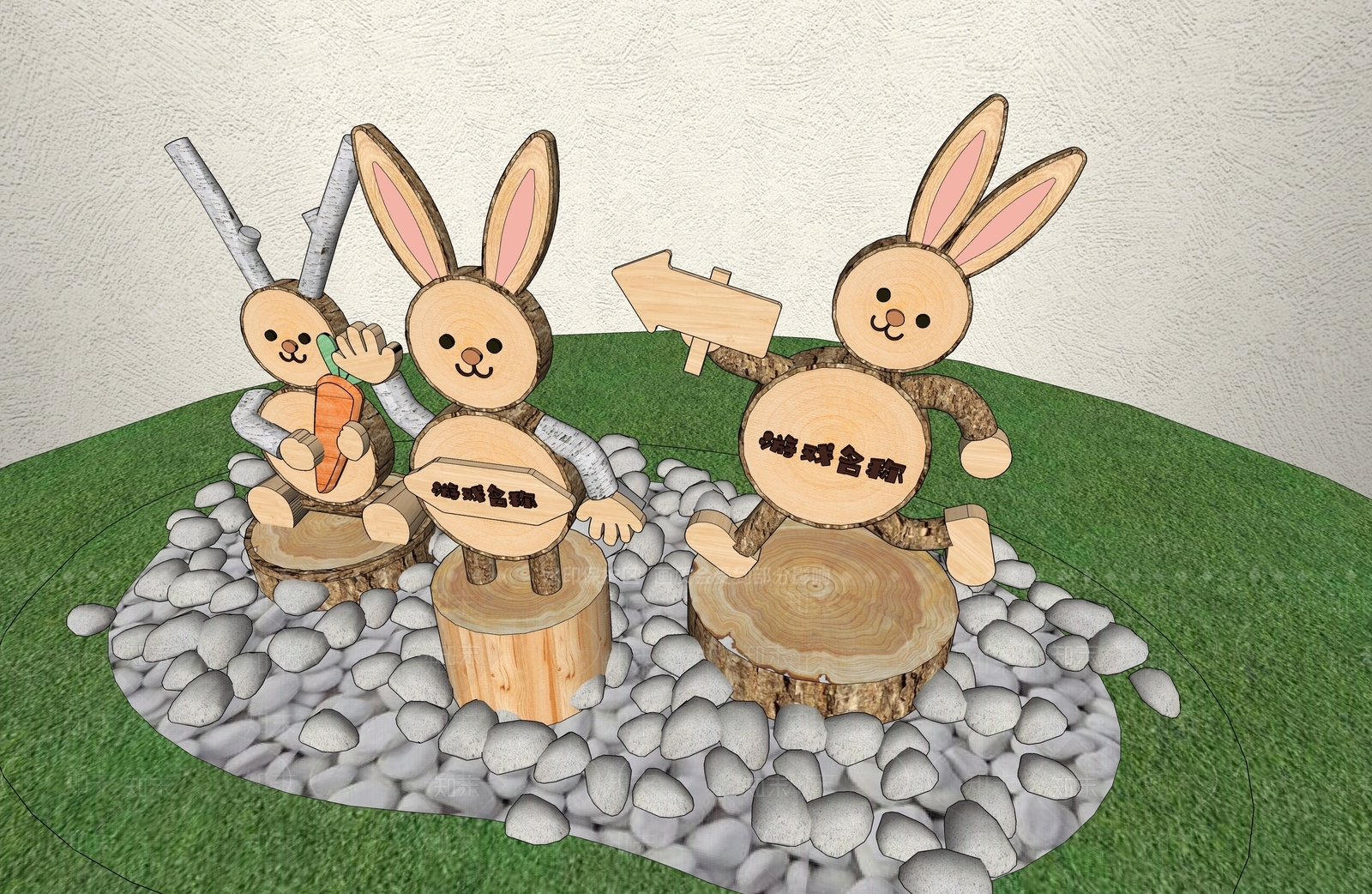 现代原木教育校园景观SU模型下载【ID:1202377859】