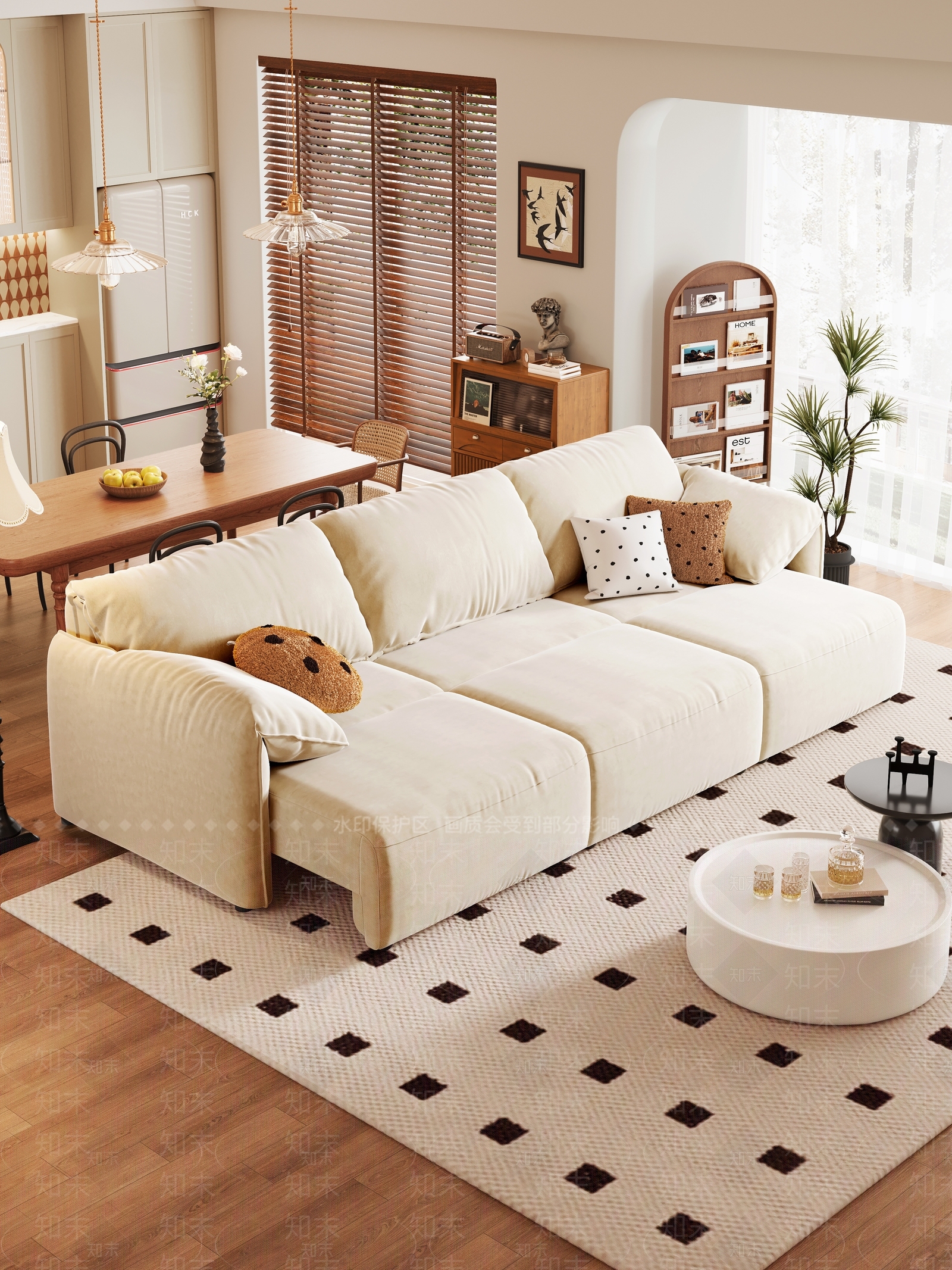 中古复古双人沙发3D模型下载【ID:1202858282】