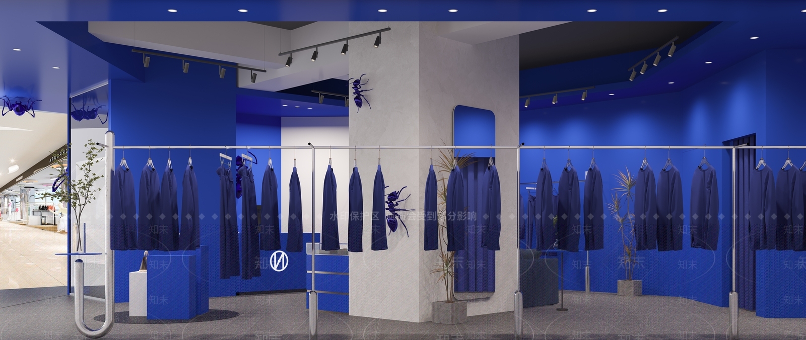 现代极简服装店3D模型下载【ID:1202380066】