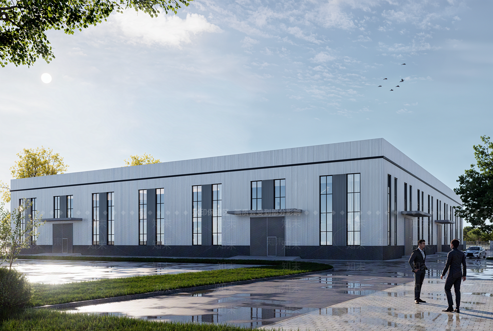 现代厂房SU模型下载【ID:1203336138】