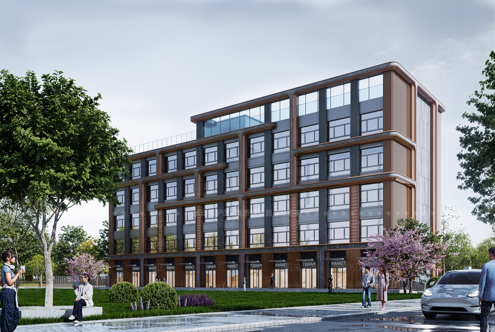 欧式现代酒店建筑SU模型下载【ID:1203336104】